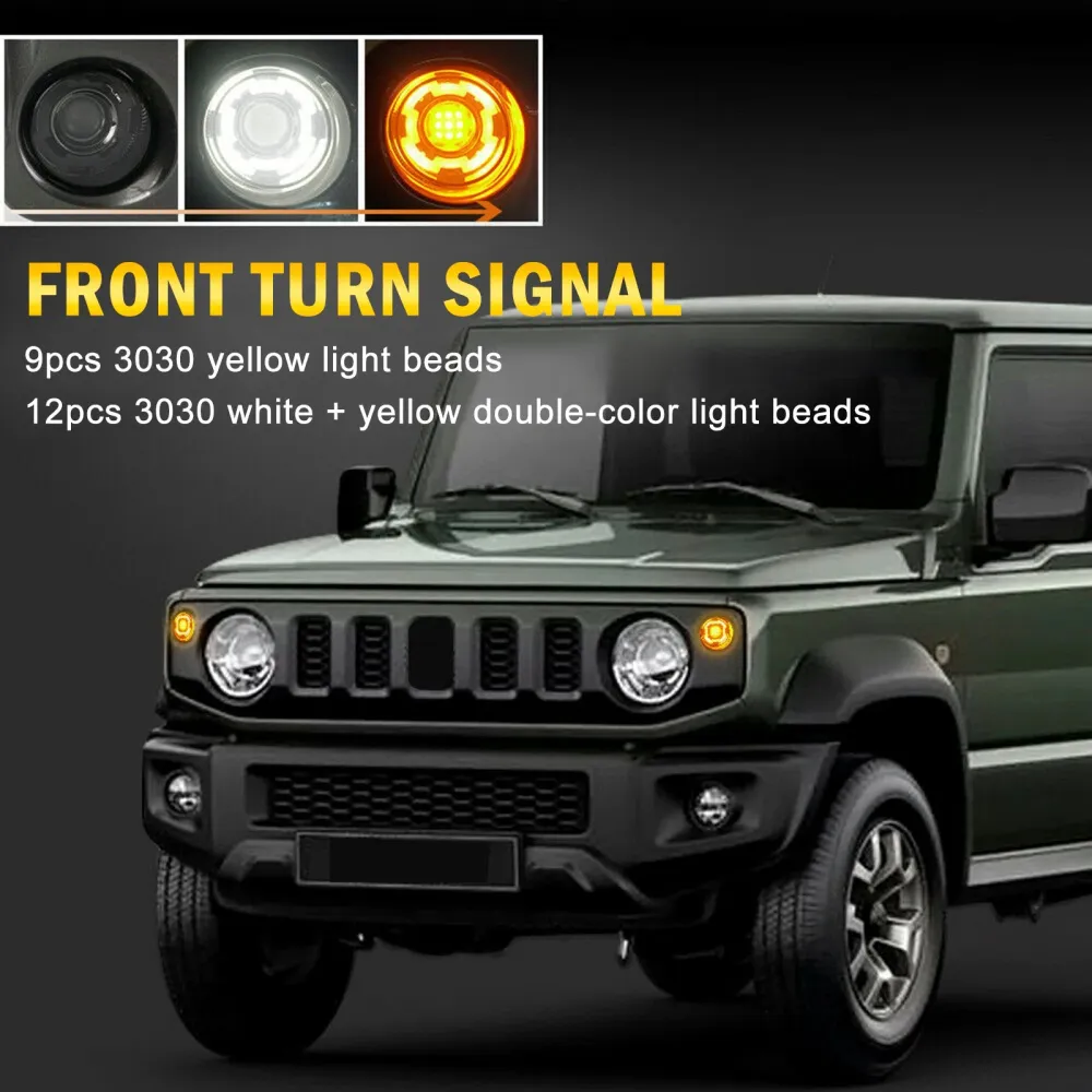 Suzuki Jimny JB64 JB74 2019-2021 Clear Par de lâmpada de sinal de giro frontal