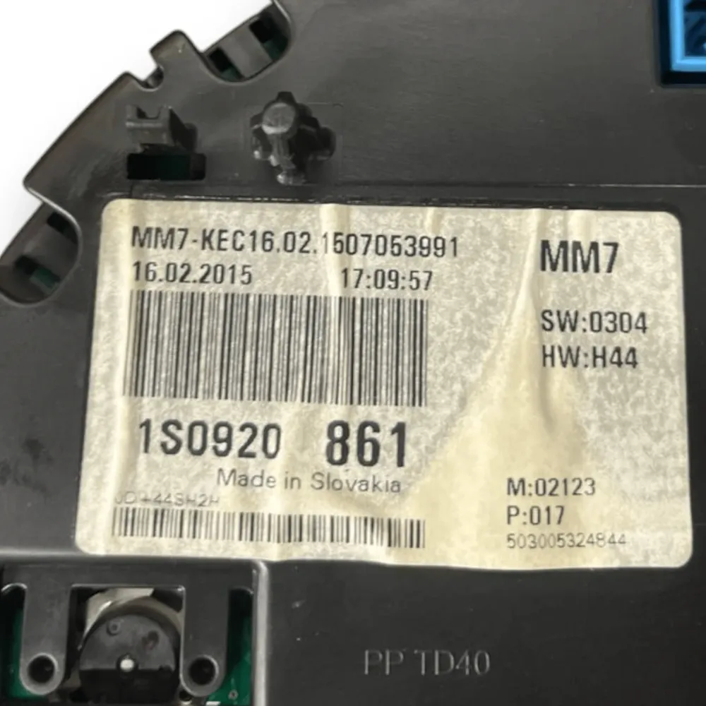 TACIMETER / TAGLIOMETERS Volkswagen UP 1.0 gasolina (2011 em 2024) COD: 1S0920861
