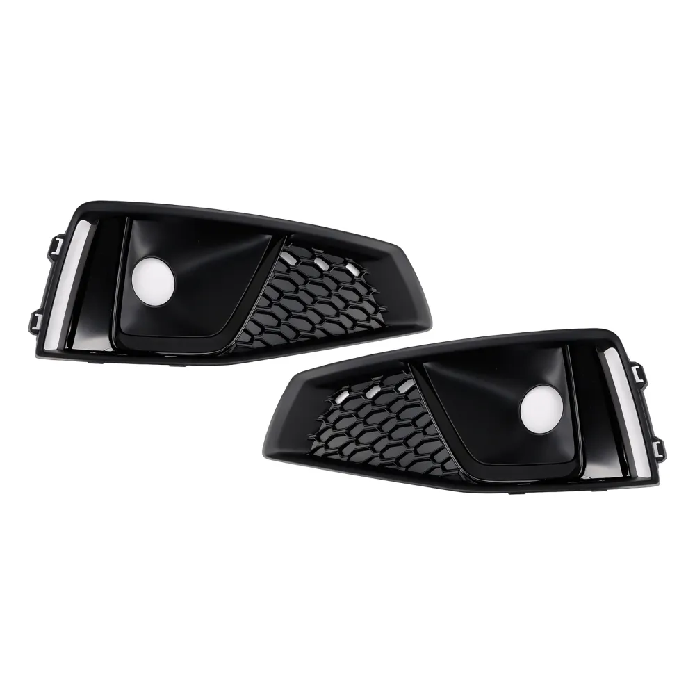 Tampa de acabamento em neblina frontal preta Fita Audi A4 B9 S-line S4 2018-2020