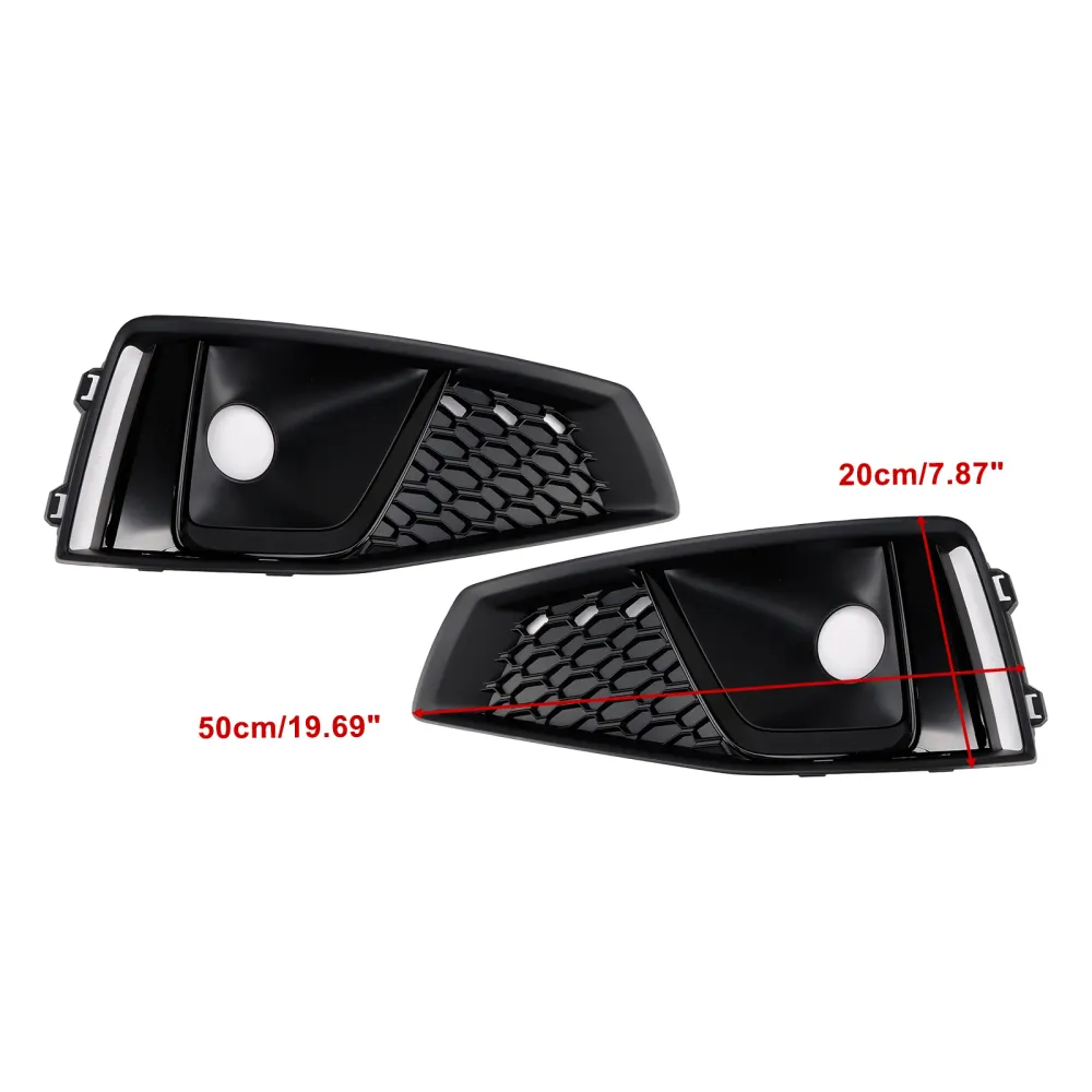 Tampa de acabamento em neblina frontal preta Fita Audi A4 B9 S-line S4 2018-2020