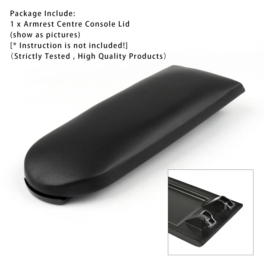 Tampa do console de apoio de braço de couro preto para vw mk4 jetta bora golfe 18d867173