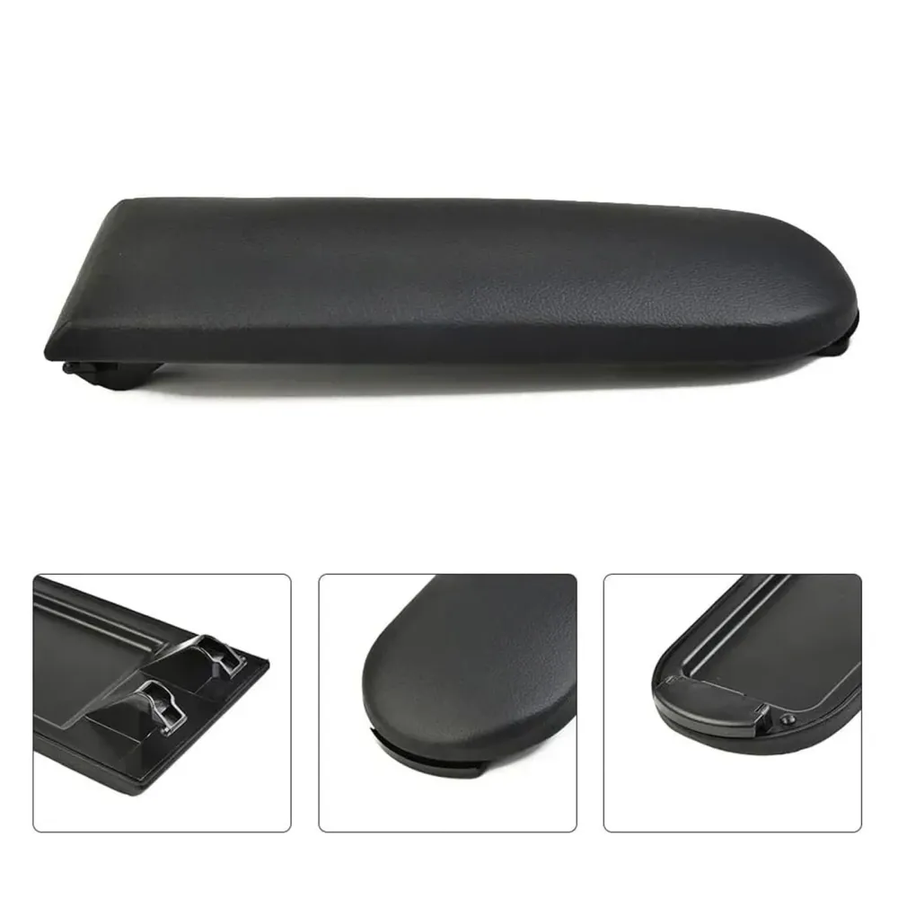 Tampa do console de apoio de braço de couro preto para vw mk4 jetta bora golfe 18d867173