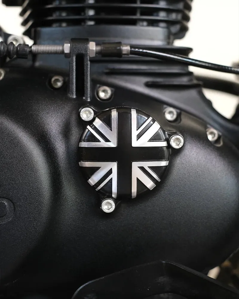 Tampa do Cárter do Filtro de Óleo "Union Jack" para Royal Enfield 350cc - Cafe Twin