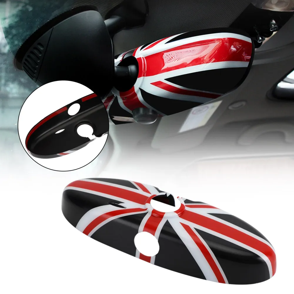 Tampa de espelho retrovisor da bandeira da bandeira da Union Jack UK para Mini Cooper R55 R56 R57 Black/Red