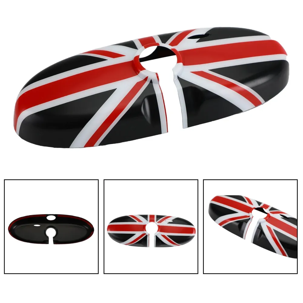 Tampa de espelho retrovisor da bandeira da bandeira da Union Jack UK para Mini Cooper R55 R56 R57 Black/Red