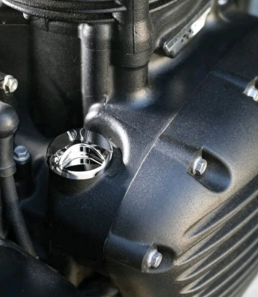 Tampa de Óleo Motor Cromado para Triumph