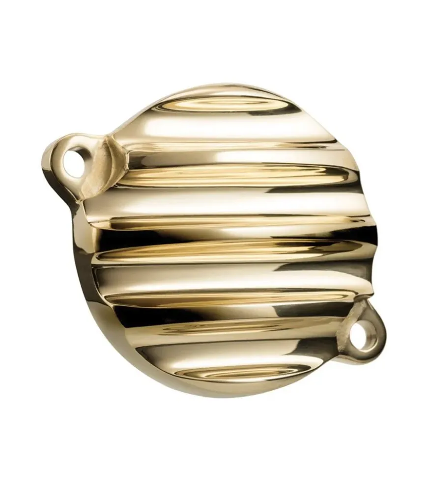 Tampa de Óleo Motor 'Ribbed' Dourado para Honda CB350 / GB350
