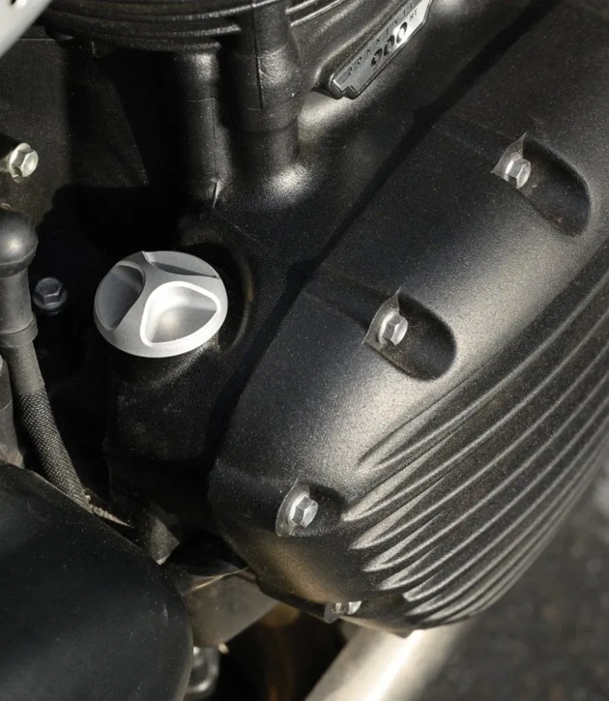 Tampa de Óleo Motor Satinado para Triumph