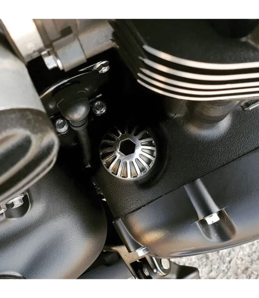 Tampa de Óleo Motor Satinado/Preto para Triumph - Roswell