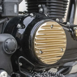 Tampa de Motor 'Ribbed' Dourada Direita para Honda