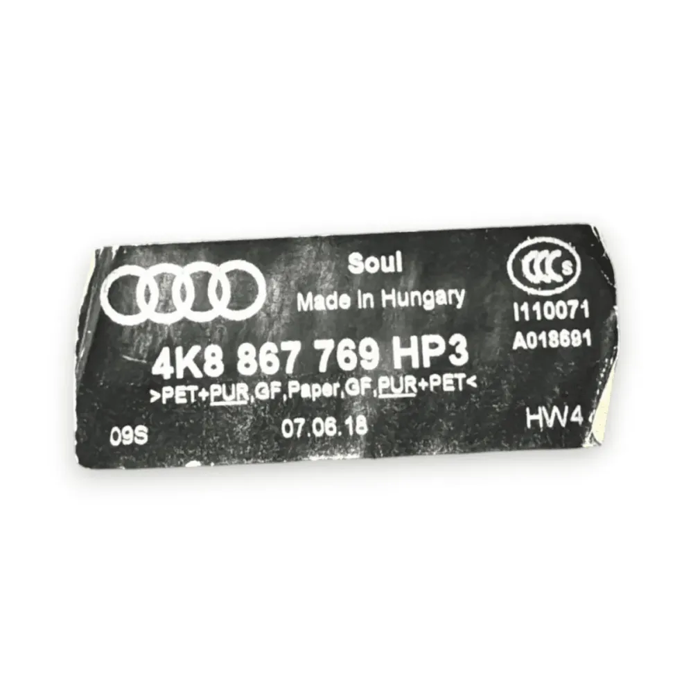 Tampa / porta-objetos Audi A7 cod.4K8867769HP3 (2019-)