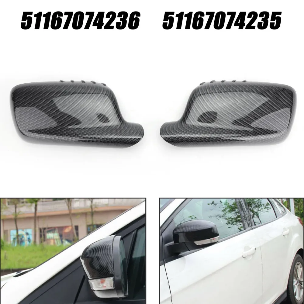 Tampa de tampa do espelho 1Pair FIT BMW E46 E65 E66 745I 750I 51167074236+51167074235