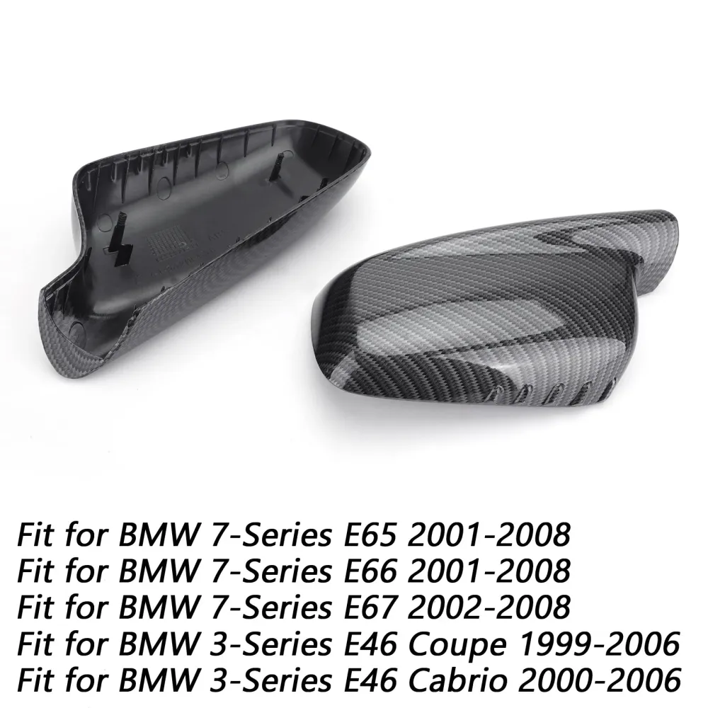 Tampa de tampa do espelho 1Pair FIT BMW E46 E65 E66 745I 750I 51167074236+51167074235