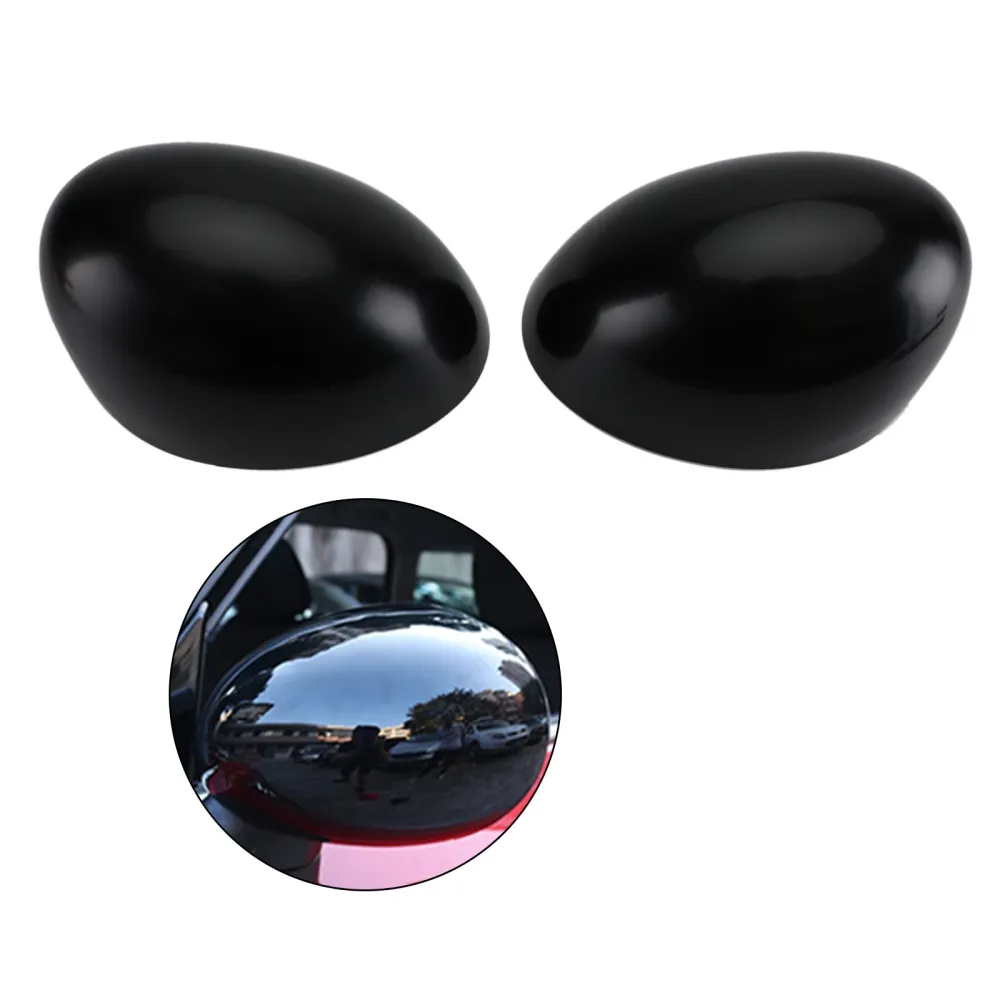 2 x tampas de espelho preto para mini cooper r55 r56 r57 alta qualidade