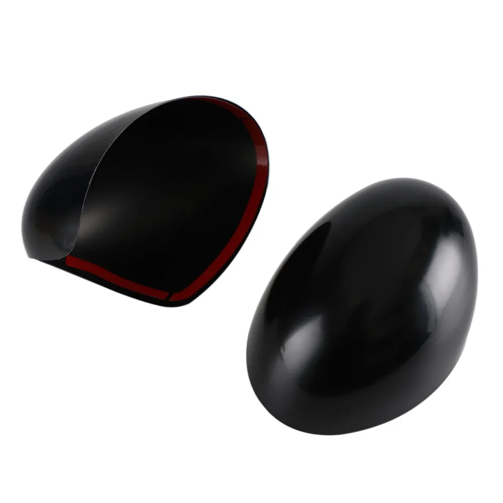 2 x tampas de espelho preto para mini cooper r55 r56 r57 alta qualidade