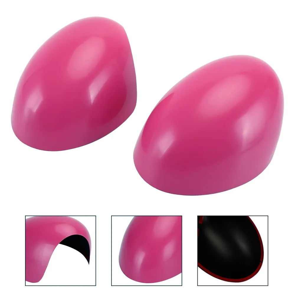 2 x tampas de espelho rosa para mini cooper r55 r56 r57 alta qualidade