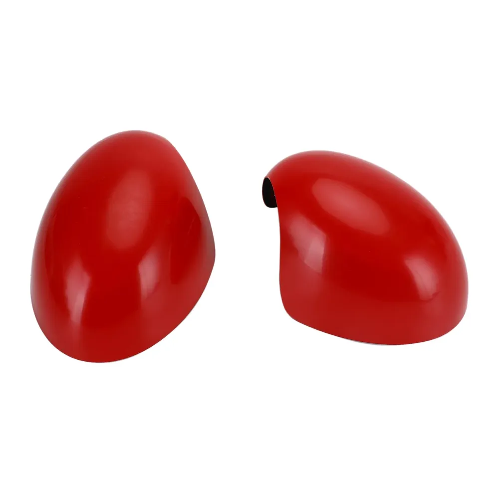 2 x tampas de espelho vermelho para mini cooper r55 r56 r57 alta qualidade
