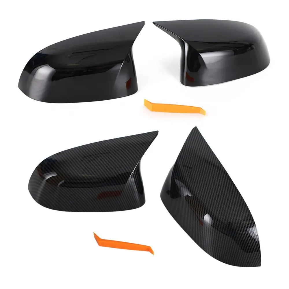 2x tampas de tampa do espelho lateral traseiro preto da vista traseira para BMW X3 X4 X5 X6 G01 G02 G05 G06