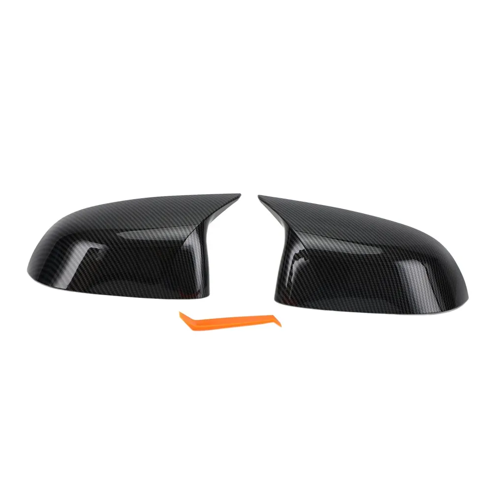 2x tampas de tampa do espelho lateral traseiro preto da vista traseira para BMW X3 X4 X5 X6 G01 G02 G05 G06