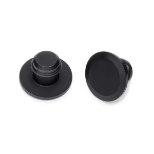 Tampões para Furos de Espelhos Moto Universais em Alumínio Preto CNC – Cafe Twin