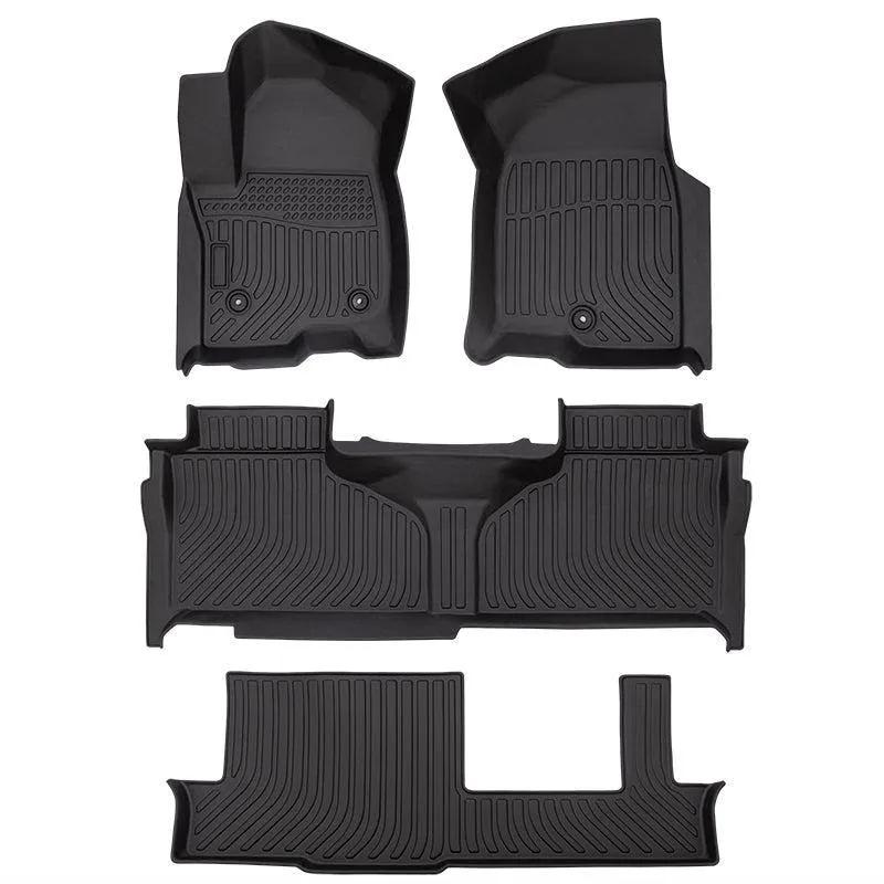 Tapetes termoformados foscos Todoparts 3 fileiras 8 lugares Chevrolet Tahoe 2021 2024