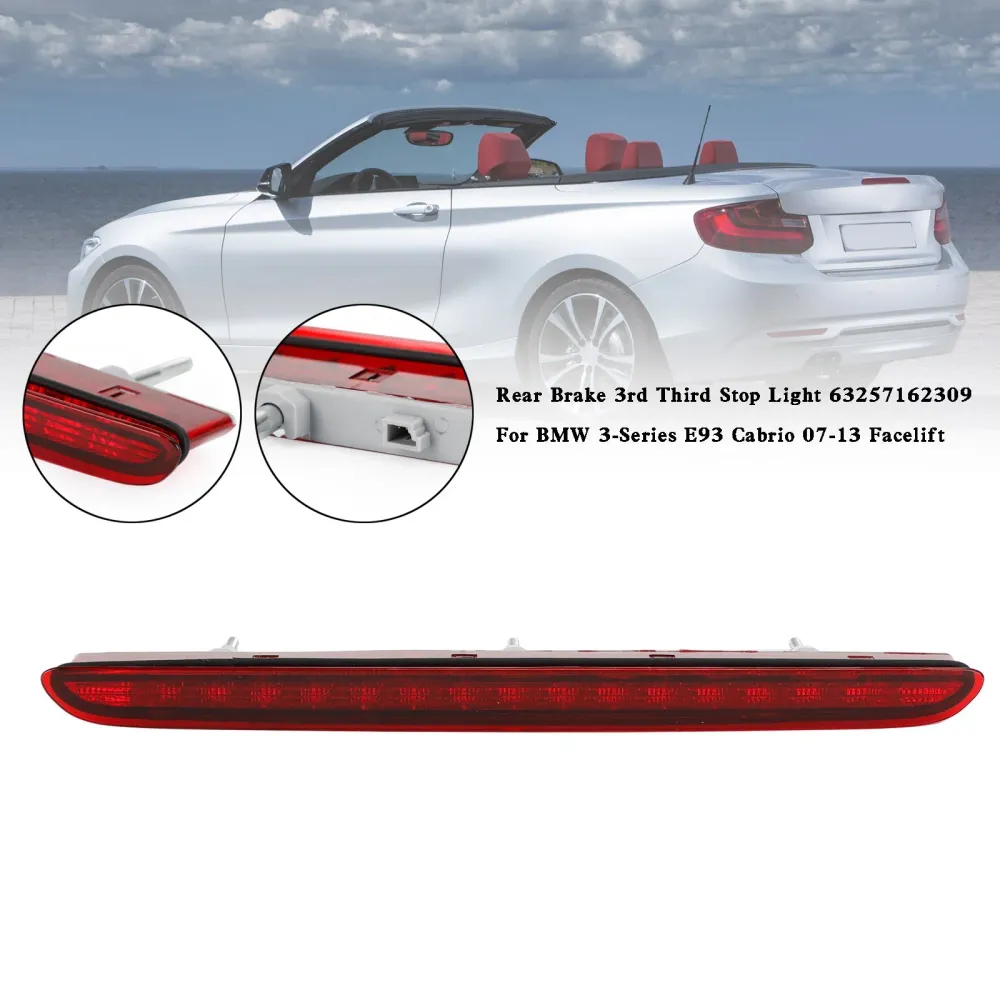 Terceira lâmpada traseira da terceira parada 63257162309 para BMW 3-Series E93 Cabrio 07-13 Facelift Generic