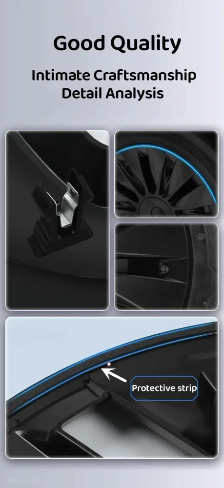 Tesla Modelo Y 19" Capas de rodas estilo esportivo de alto desempenho com cobertura total