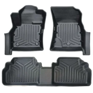 Tapetes termoformados foscos Todoparts + porta-malas turbo Chevrolet Tracker 2021 2024 com suporte de nível baixo