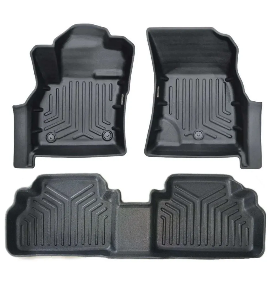 Tapetes termoformados foscos Todoparts + porta-malas turbo Chevrolet Tracker 2021 2024 com suporte de nível baixo