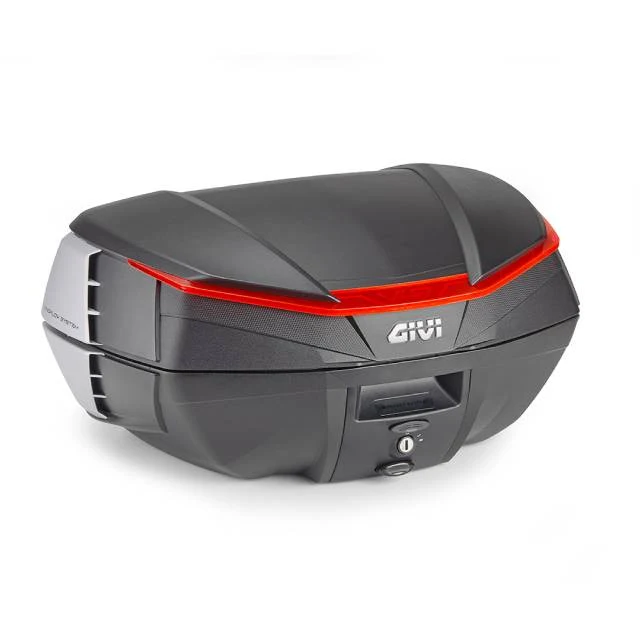 Top case V49 AIR preto catadrióptico vermelho 49 Litros Givi