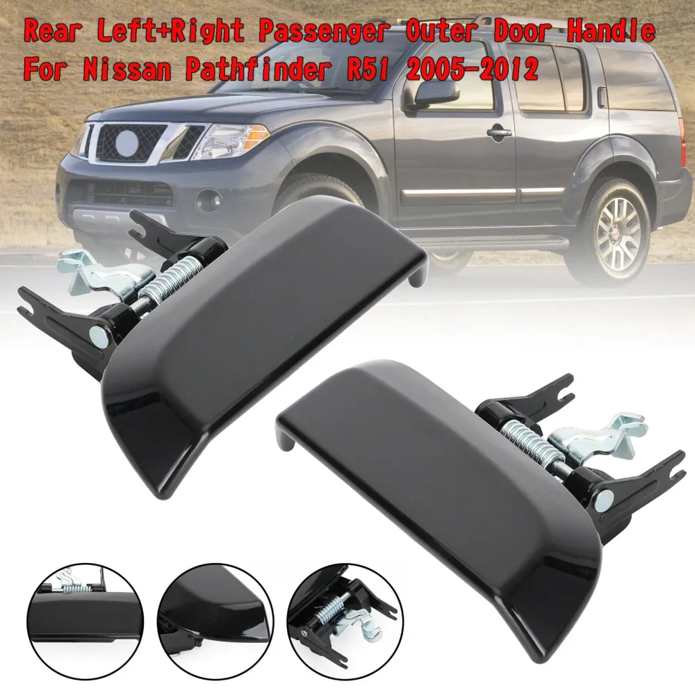 Traseira esquerda+alç da porta externa do passageiro direito para Nissan Pathfinder R51 2005-2012 Genérico