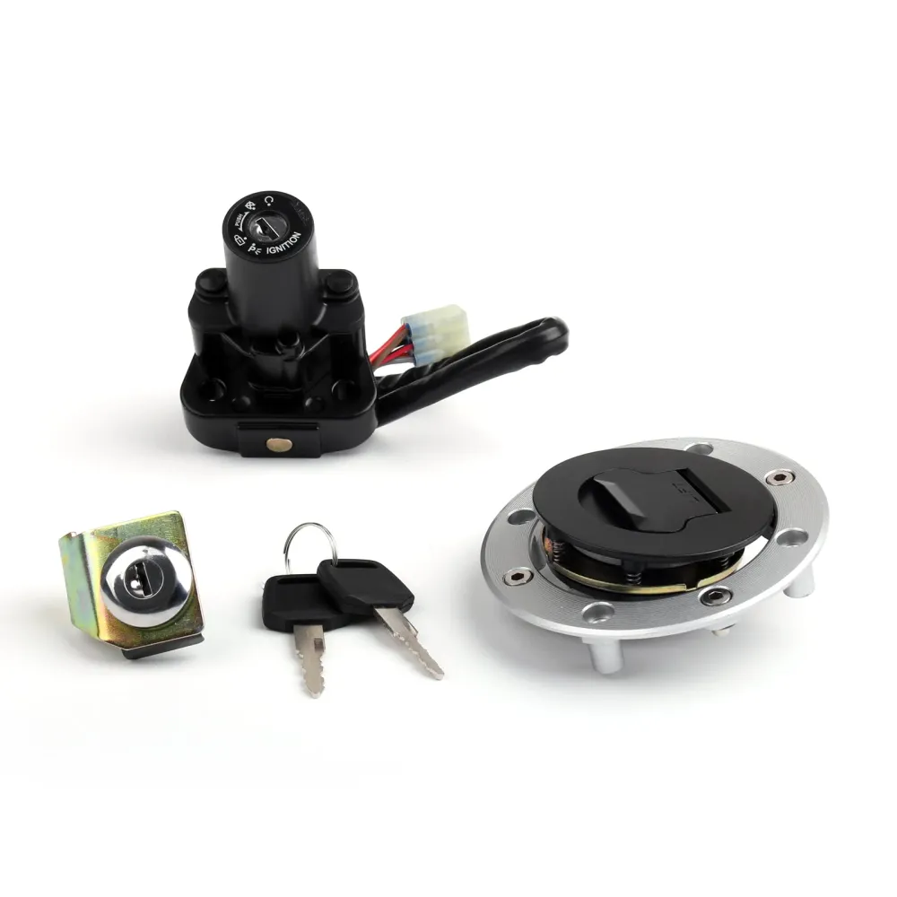 Trava do interruptor de ignição & Conjunto de chaves para tampa de tanque de combustível para Suzuki GSX1300RX Hayabusa 19...