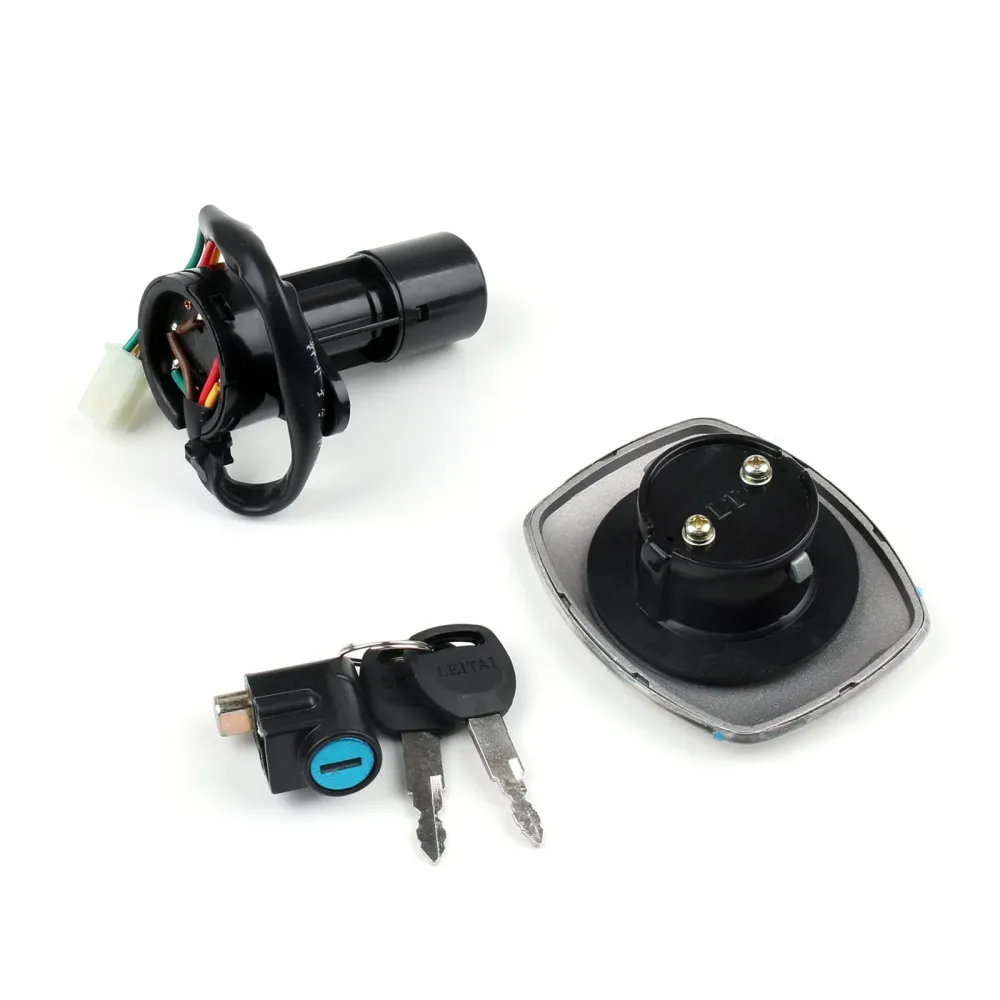 Trava do interruptor de ignição & Conjunto de chaves para tampa de tanque de combustível para Suzuki GS125 4 fios 1982-200...