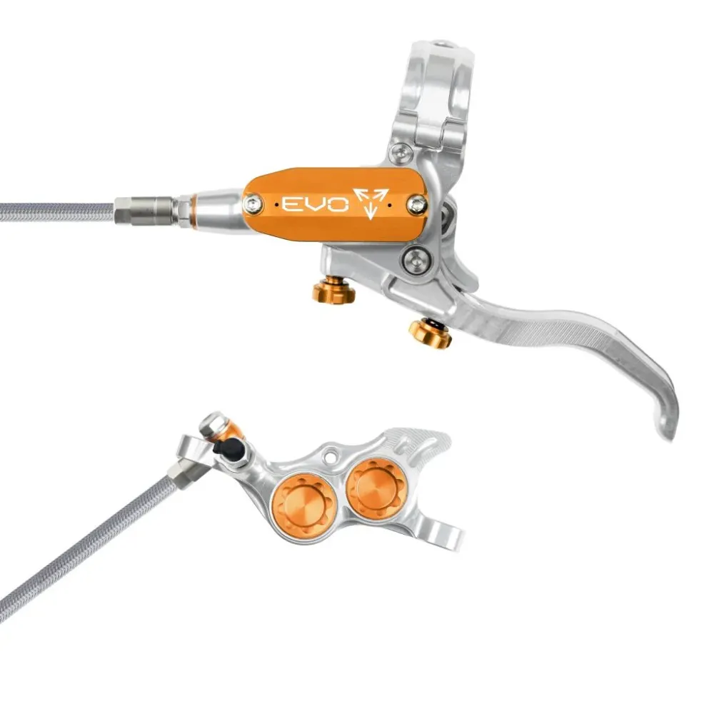 Travão dianteiro HOPE TECH 4 EVO TR4 Aviation Prata/Laranja