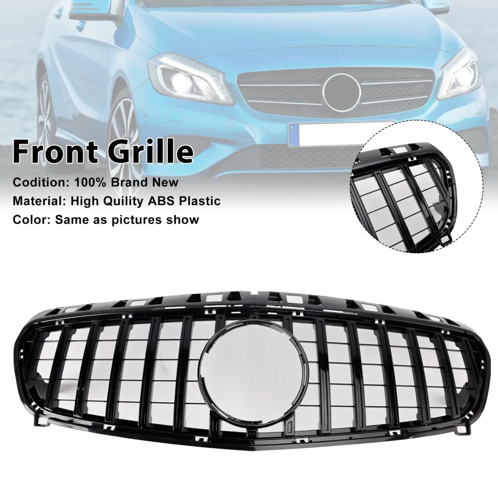 Uma classe W176 Grade do para-choque dianteiro preto brilhante Mercedes Benz 2013-2015