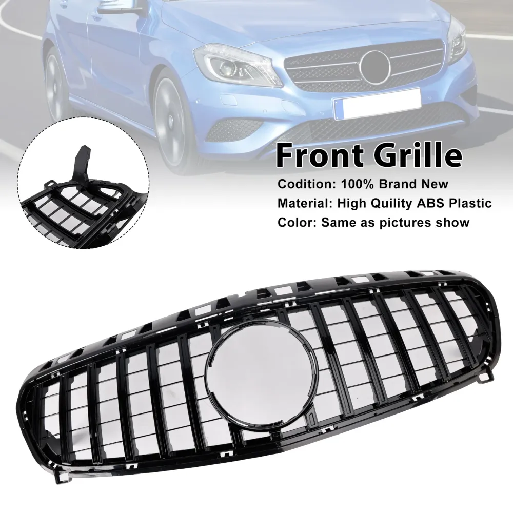 Uma classe W176 Grade do para-choque dianteiro preto brilhante Mercedes Benz 2013-2015