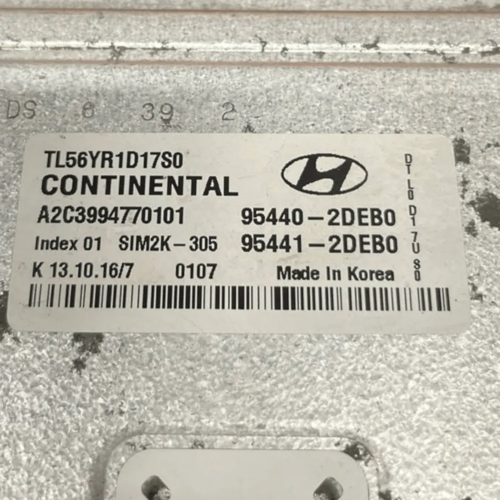 Unidade de controle da ECU Hyundai Tucson 1.7 Diesel Engine (2015-2020) COD