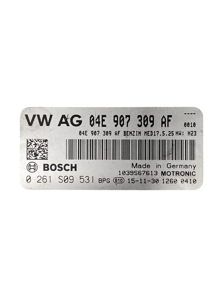 Unidade de controle da ECU Volkswagen Polo 6R 1.2 CoD gasolina: 04E907309AF (2009-2017)