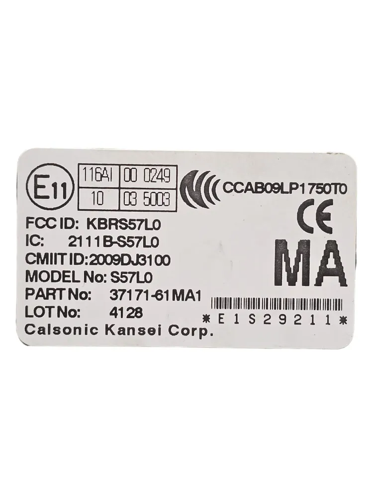 Unidade de controle de travamento central Suzuki S-Cross Cod: 3717161Ma1 (2013-2022)