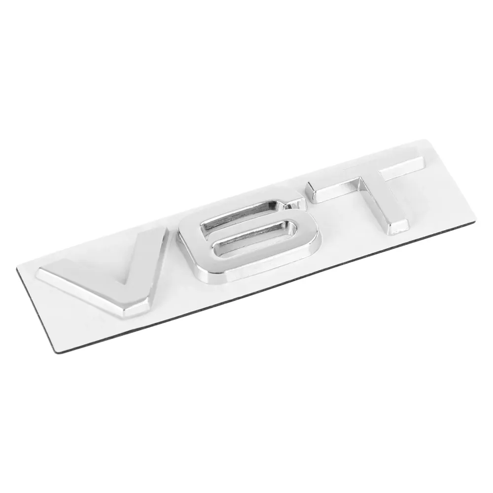 V6T emblema de emblema adequado para Audi A1 A3 A4 A5 A6 A7 Q3 Q5 Q7 S6 S7 S8 S4 SQ5 Chrome