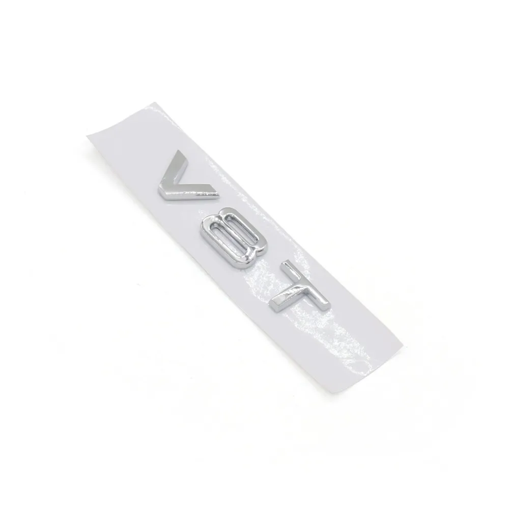 V8T emblema de emblema adequado para Audi A1 A3 A4 A5 A6 A7 Q3 Q5 Q7 S6 S7 S8 S4 SQ5 Chrome genérico