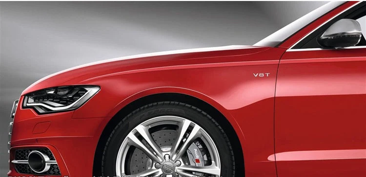 V8T emblema de emblema adequado para Audi A1 A3 A4 A5 A6 A7 Q3 Q5 Q7 S6 S7 S8 S4 SQ5 Chrome genérico