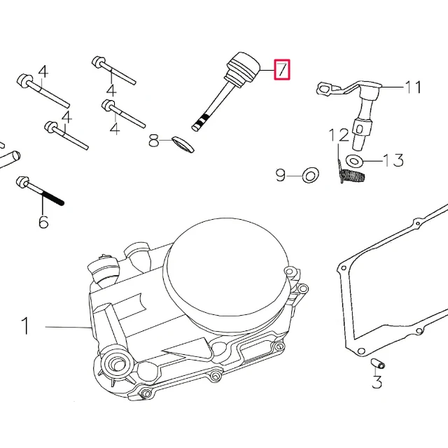 Varão de nível de óleo para motor Pitbike 150-3/E 150-5 YX
