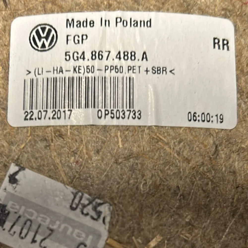 Volkswagen Golf VII Cod: 5G4867488a (2012> 2017)
