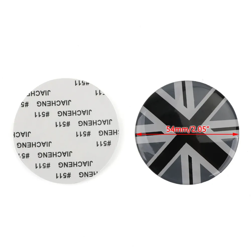 Wheel Centre Centro de Capinho emblema Decalque Black Union Jack Uk Flag para Mini Cooper