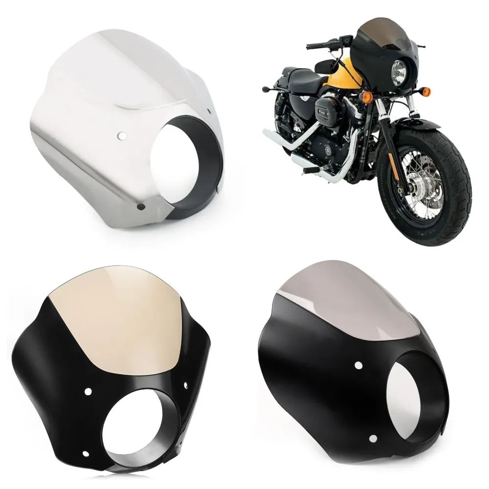 Windshield Cafe Racer Windscreen Fairing Harley Sportster XL 883 1200, 3 cores genéricas