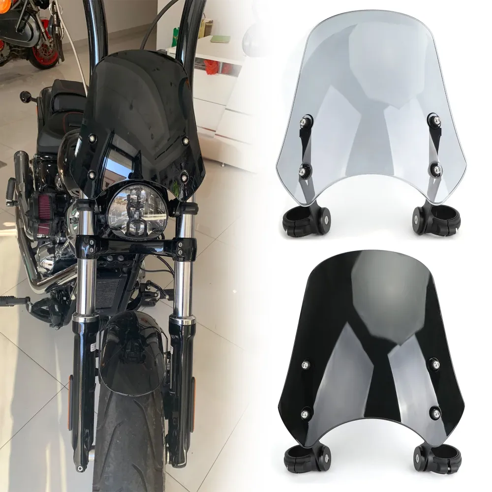 Windshield de para -brisa de motocicleta de plástico ABS para Harley Dyna Softail Modelos genéricos