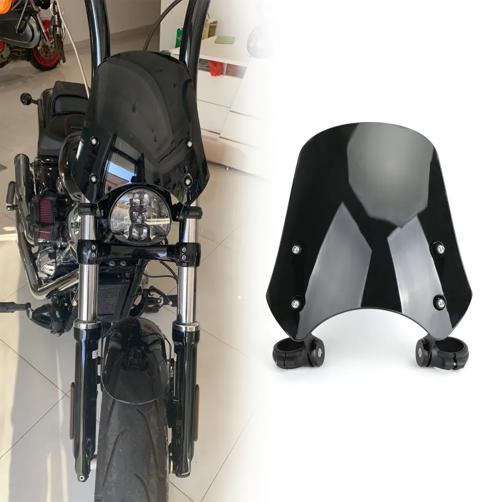 Windshield de para -brisa de motocicleta de plástico ABS para Harley Dyna Softail Modelos genéricos
