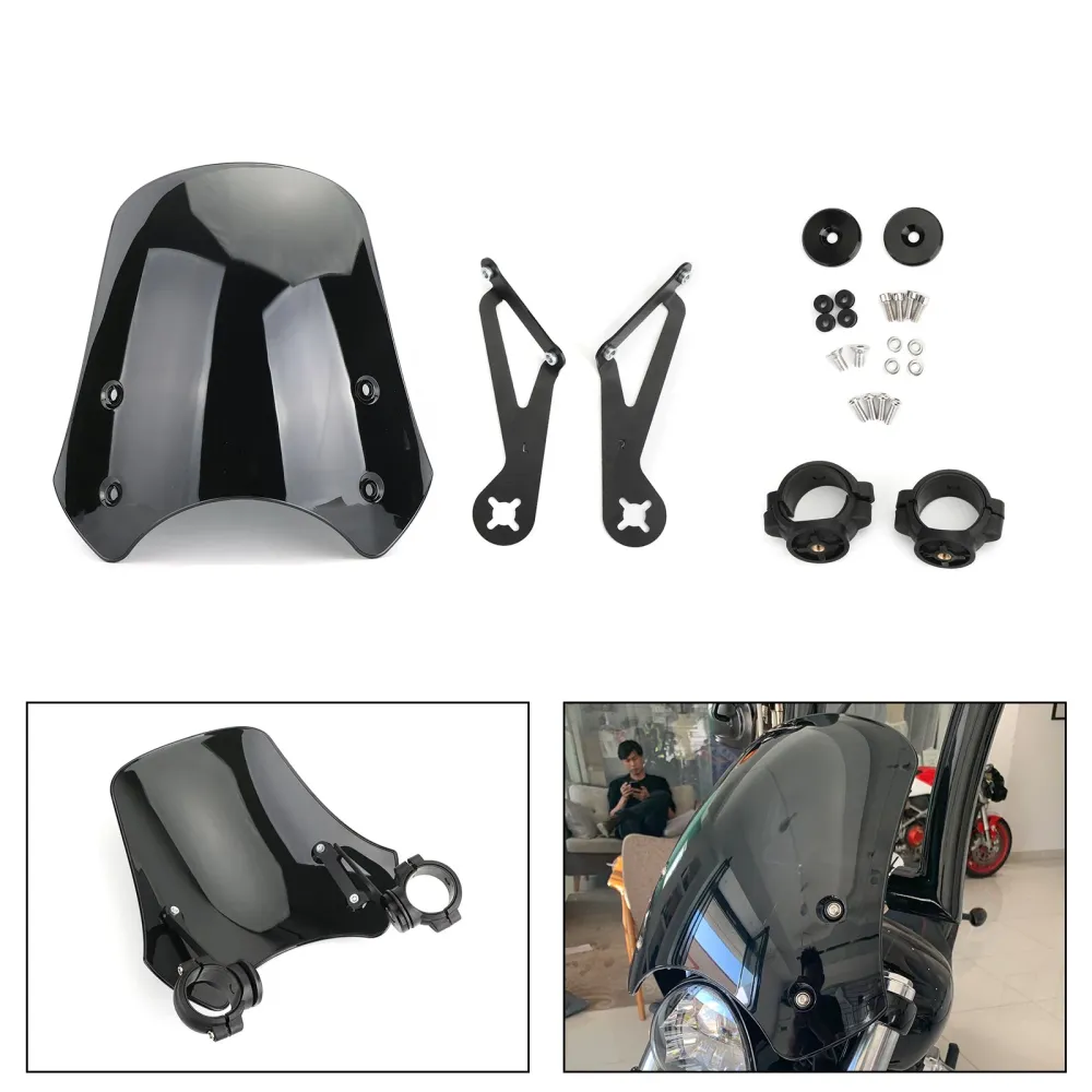 Windshield de para -brisa de motocicleta de plástico ABS para Harley Dyna Softail Modelos genéricos