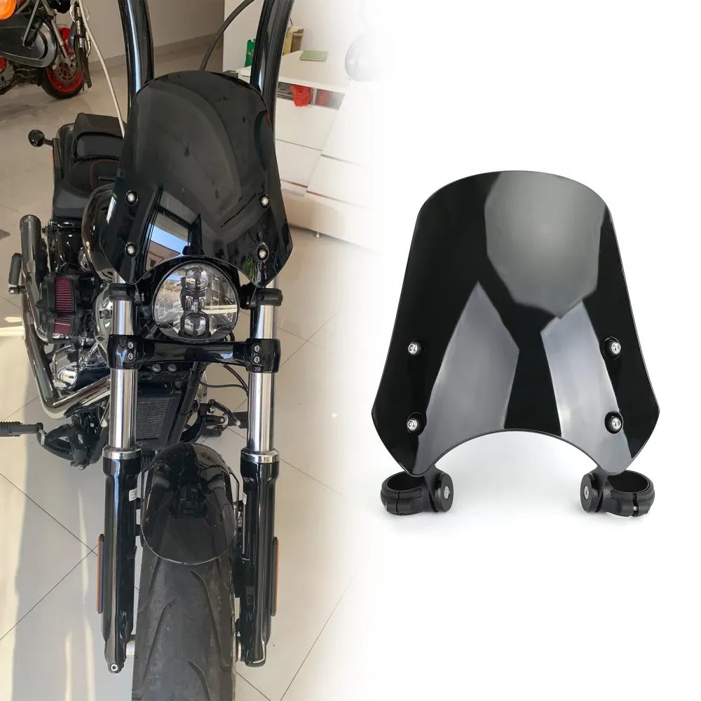 Windshield de para -brisa de motocicleta de plástico ABS para Harley Dyna Softail Modelos genéricos